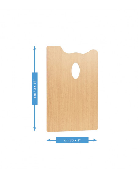 Paleta de madera rectangular 25x35 cm- Mabef