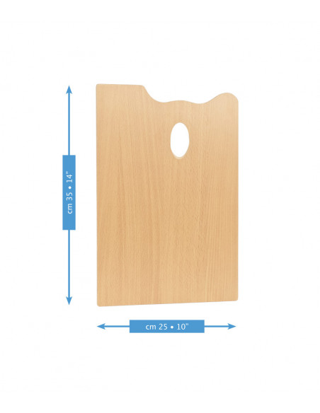 Paleta de madera rectangular 30x40 cm- Mabef