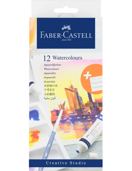 Acuarela en tubo 12 colores set- Faber Castell