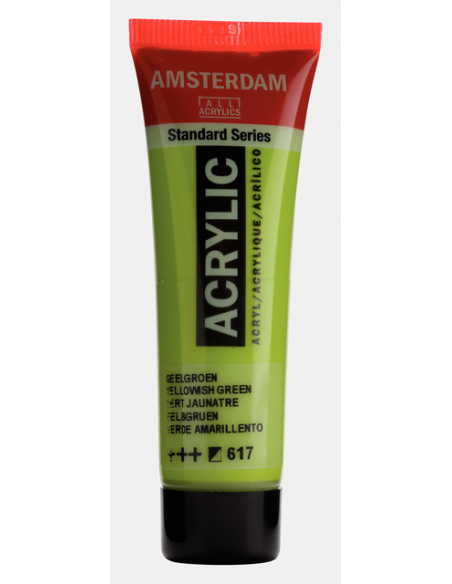 Tubo Acrílico Verde Amarillento 617 20 ml- Amsterdam