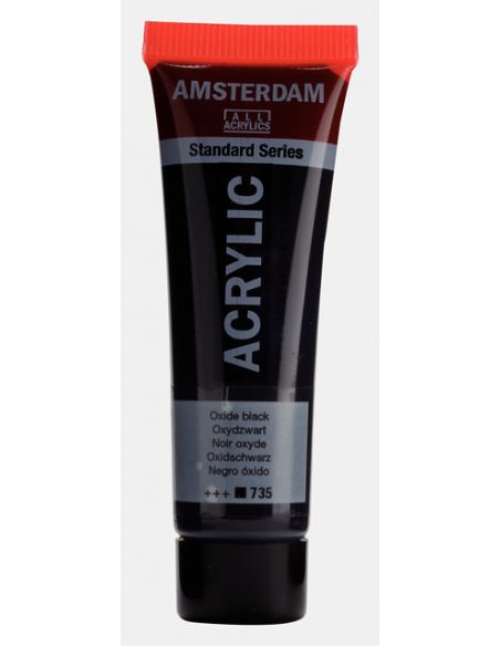 Tubo Acrílico Negro Óxido 735 20 ml- Amsterdam
