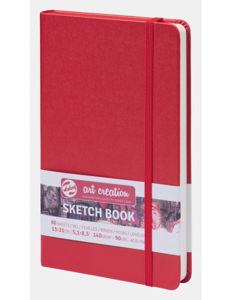 Sketchbook  A5 13x21 cm Tapa Roja - Art Creation