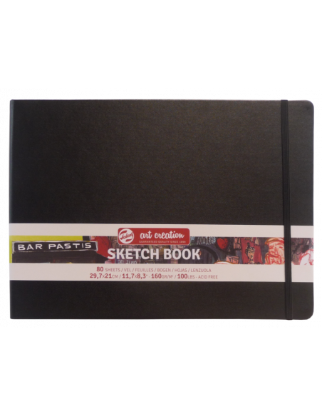 Sketchbook  A4 21x30 cm Tapa Negra - Art Creation