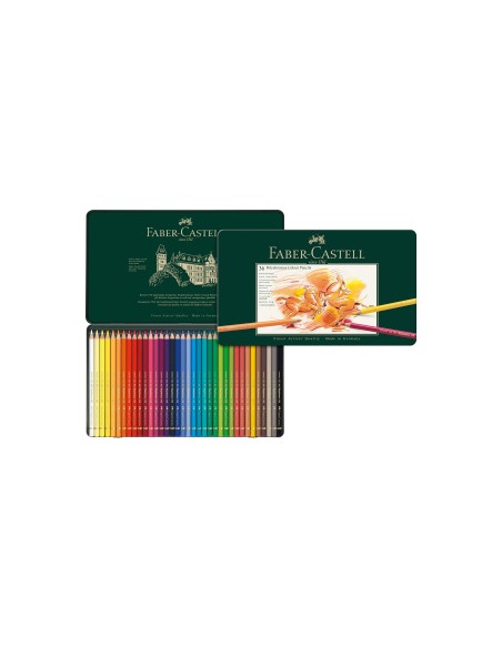 Lápices De Color Faber Castell Polychromos Caja Metálica - 36