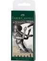 Rotuladores tinta china negra 6 puntas set - Faber Castell