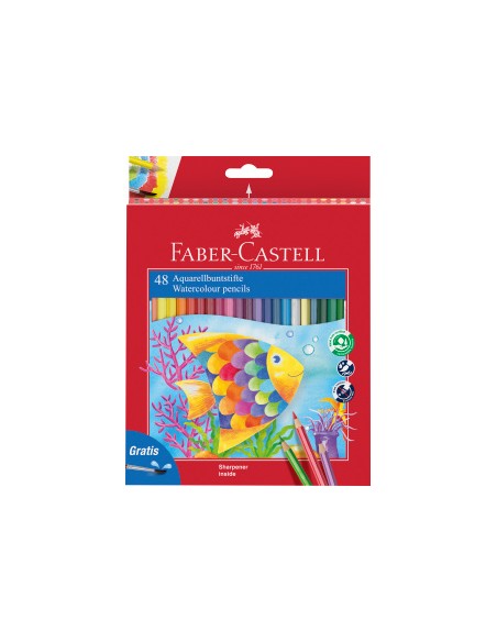 Lápiz color acuarelable 24 colores- Línea roja- Faber Castell