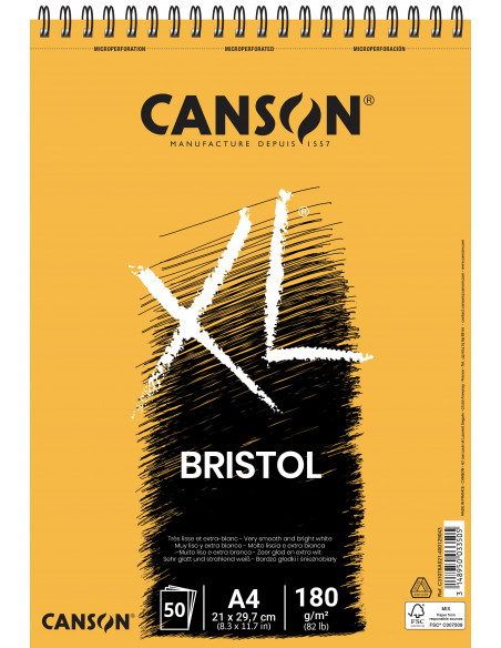 Bloc papel Bristol A4 180 gr- Canson- Lloc d'Art