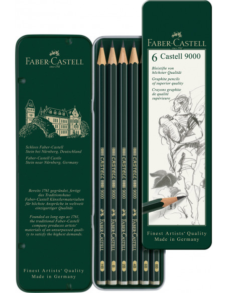 Set 6 lápices grafito- Faber Castell