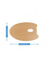 Paleta de madera ovalada 20x30 cm- Mabef
